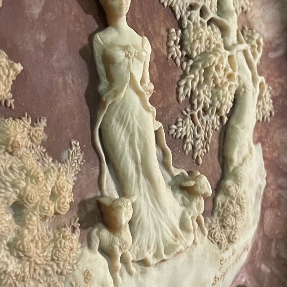 Stunning Vtg LORD BYRON Marble “She Walks in Beauty” Collectors Plate - Picture 5 of 11
